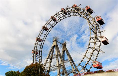 Wiener Riesenrad Vienna Giant Ferris Wheel Stock Image Image Of