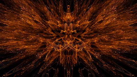 Magic Orange Particles Kaleido Motion Graphics Videohive