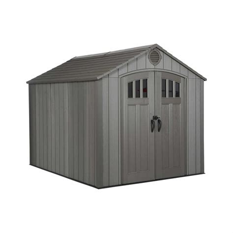 A garage shed is the perfect place to park your car, store your kayak, or other outdoor vehicles. Lifetime 8 Foot x 10 Foot Polyethylene Outdoor Storage ...