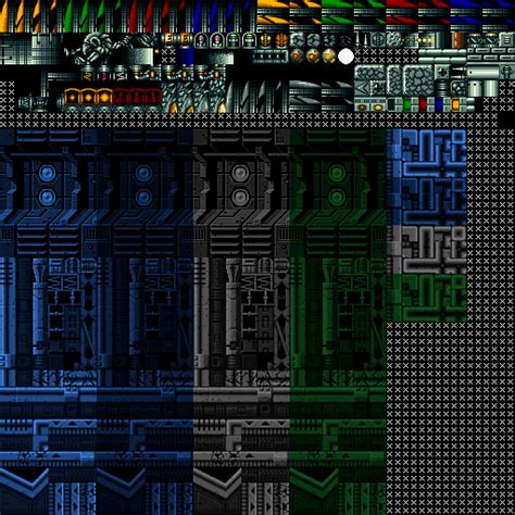Space Frigate Tileset Pixel Art Characters Computer Generated