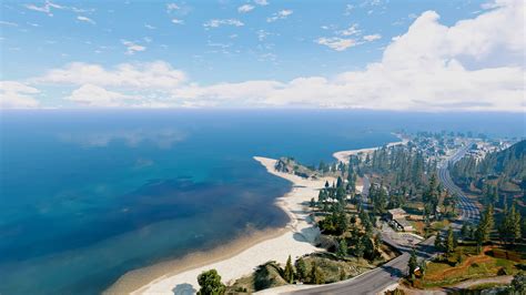 Trees And Sea Grand Theft Auto V Redux Mod Horizon Hd Wallpaper