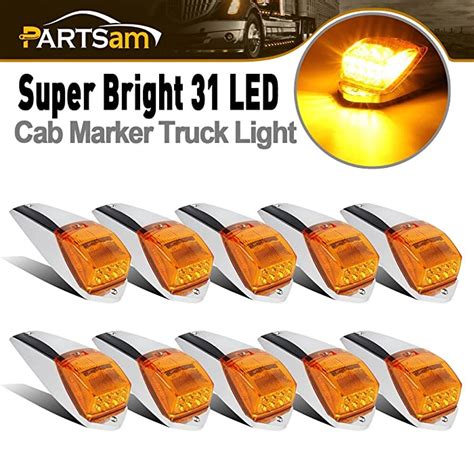 Buy Partsam Pcs Amber Led Cab Marker Light Top Roof Running Lights