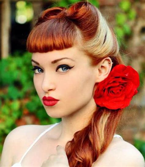 With this technique, the hair goes from darker at the roots to lighter on the ends. Two Tone Victory Roll Hairstyle - The latest trends in ...