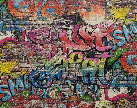 Pands Graffiti Street Art Children Kids Teenager Tag Brick Wall Textured