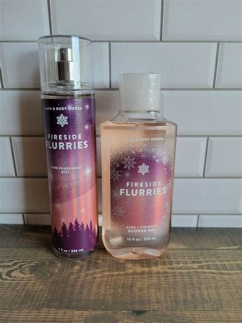 Bath And Body Works Fireside Flurries Shower Gel And Fine Fragrance Mist Ebay Bath And Body