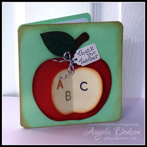 How to make a thank you card. How to make a Thank You Teacher Apple Card