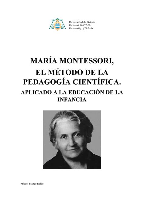 Montessori Mar A Montessori El M Todo De La Pedagog A Cient Fica