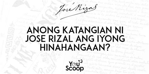 YouScoop On Twitter HappyBirthdayJoseRizal Anong Katangian Ni Jose