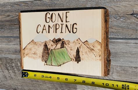 Gone Camping Sign Etsy