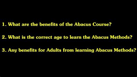 This needs to be developed over a period of time. Abacus || English || Benefits of Abacus Course for ...