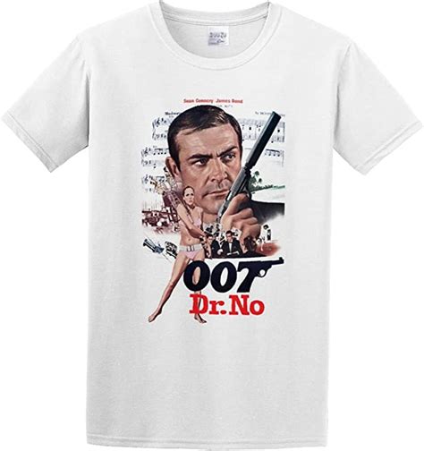 Dr No V1 James Bond 007 Tyoung Poster 1962 Cotton Round Neck Tee Shirt For Men Xxl White