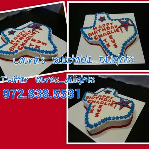 Maybe you would like to learn more about one of these? Texas Shaped Birthday Cake | Pop tarts, Cake, Snack recipes