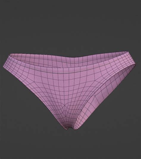 3d model panties underwear vr ar low poly cgtrader