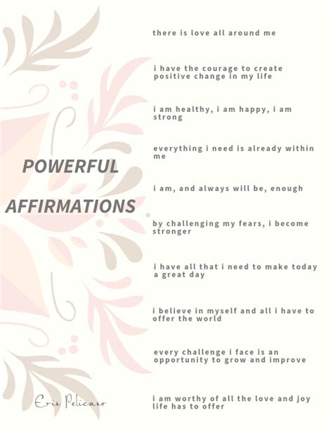 10 Affirmations To Change Your Life Erin Pelicano