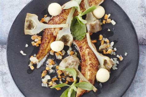 Recept zeetong meunière met artisjok-barigoule citroenboter en