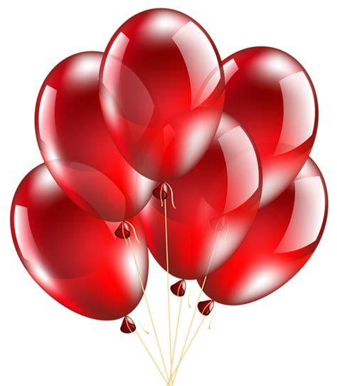Red Balloons Transparent PNG Clip Art Image Fotos de feliz cumpleaños Pensamientos de feliz