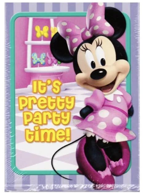 Disney Junior Minnie Mouse 8 Birthday Invitations And 8 Thank You