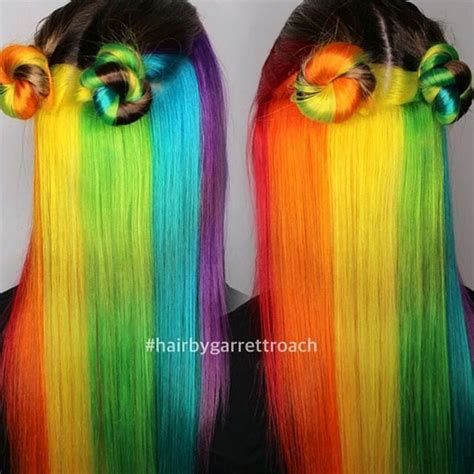 Rainbow Hair Is The Hidden Magic You Need For 2017 Underlights Hair