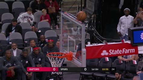 Ball Gets Stuck On Top Of The Backboard Directly After Two Nba Teams