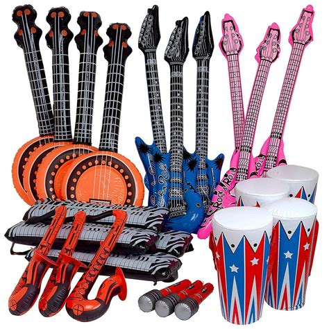 Rock Band Instrument Inflate Assortment Cool And Fun Inflatable