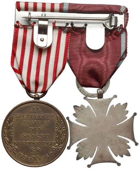 Medal SKARB NARODOWY z Legitymacją i Krzyż Zasługi (Spink)
