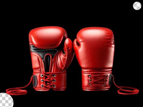 Premium Psd Red Pair Of Leather Boxing Glove