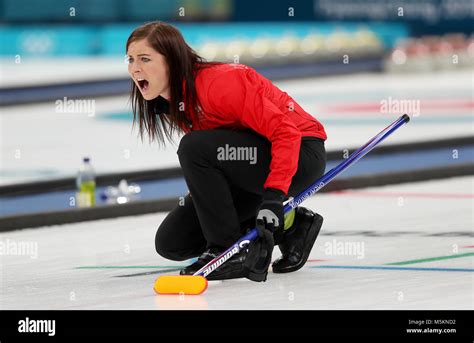 Great Britain S Skipper Eve Muirhead During The Women S Bronze Medal Match At The Gangneung