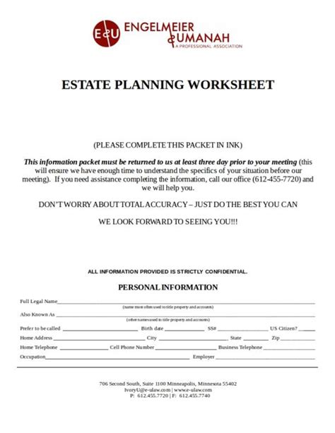 Estate Planning Template