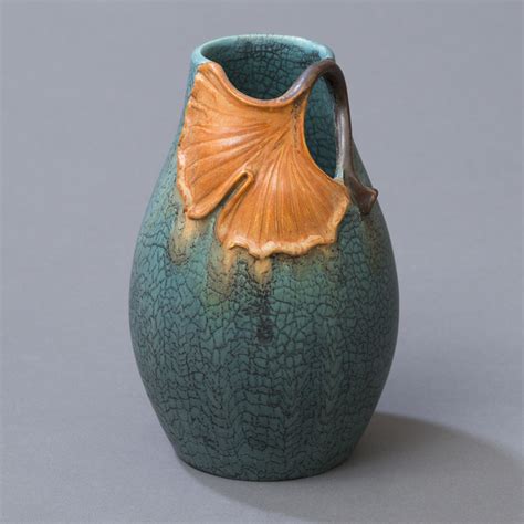 Falling Ginkgo Cabinet Vase Ephraim Pottery