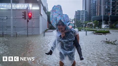 Typhoon Mangkhut Hong Kong Latest To Face Storm Bbc News