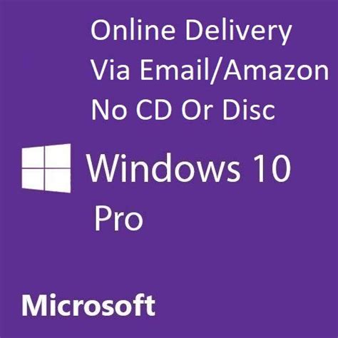 Microsoft Windows 10 Pro Professional Genuine License Key 3264 Bit