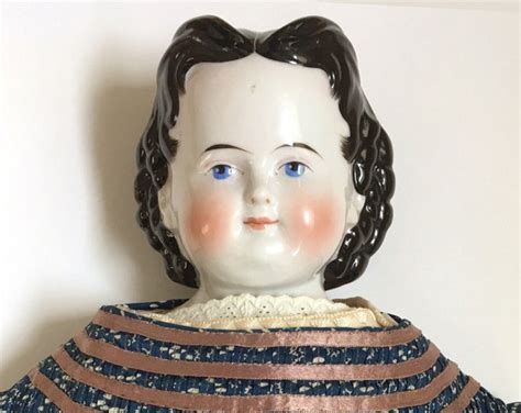 Antique China Head Doll Porcelain Doll On Original Body Etsy