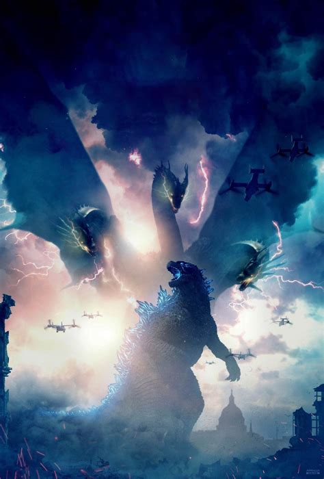 Legends collide in godzilla vs. Godzilla 2 Dolby poster TEXTLESS - Godzilla 2: King of the ...