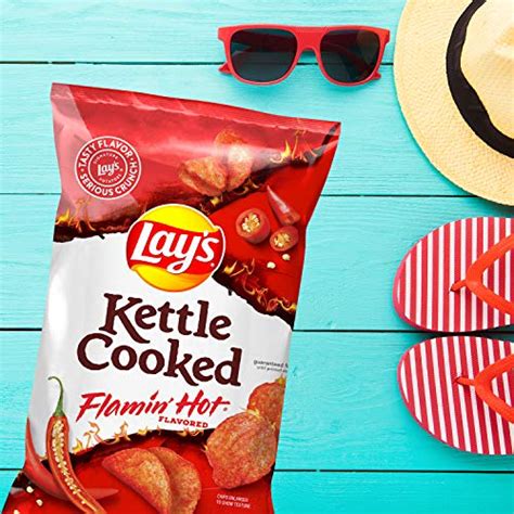 Lays Kettle Cooked Potato Chips Flamin Hot 8oz Bag Pricepulse