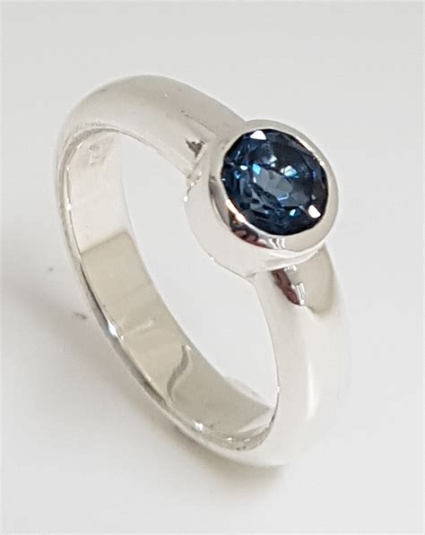 Sterling Silver Ring With London Blue Topaz Angela Davison Goldsmith