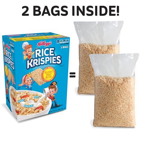 Kelloggs Rice Krispies Breakfast Cereal 42 Oz 2 Bags Snap Crackle