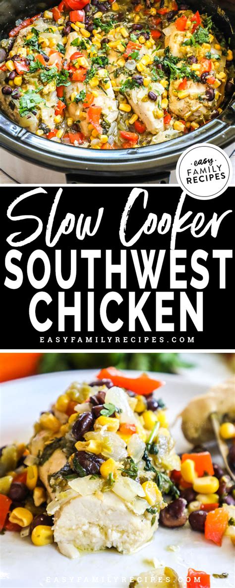 I love the dump all the ingredients in. Crock Pot Southwest Chicken · Easy Family Recipes