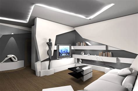The Eccentric Futuristic Design For Interior Decoration White Bedroom