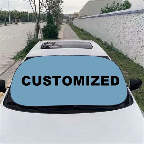 Custom Car Sun Shade Personalized Windshield Cover Sunshade Etsy