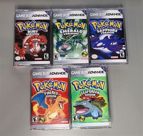 First 11 Pokémon Game Cases W Color Matched Inserts Etsy