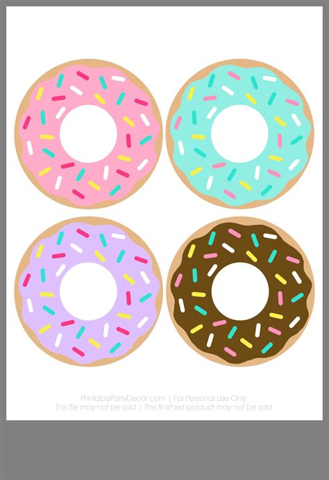 Free Donut Printables Printable Templates