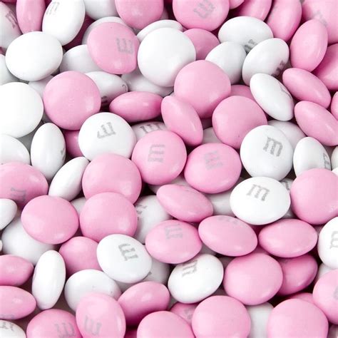 Light Pink And White Mandms Chocolate Candy 1199 Pink Aesthetic Pink