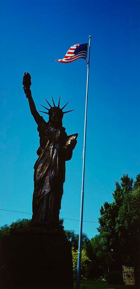 Oil Painting Replica Statue Of Liberty La Junta Colorado From The