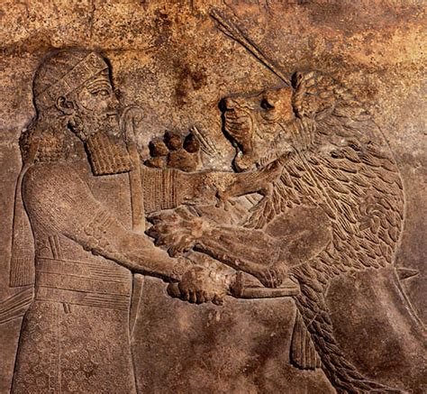 Ancient Replicas Relief Of Royal Hunting Scenes Lions Fallow Deer
