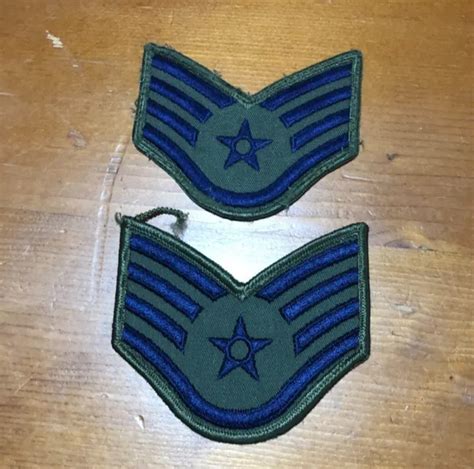 Usaf Rank Insignia Staff Sergeant Patches X 2 Us Air Force 999 Picclick