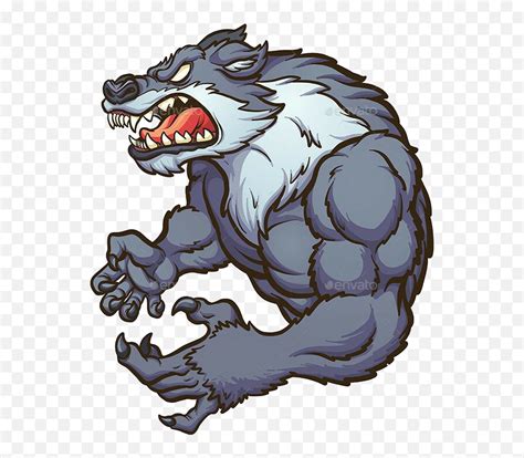 Wolf Werewolf Lobo Sticker Werewolf Mascot Logo Emojiwerewolf Emoji
