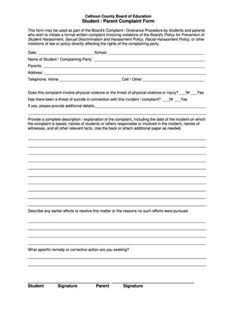 27 Harassment Complaint Form Templates Free To Download In Pdf Word
