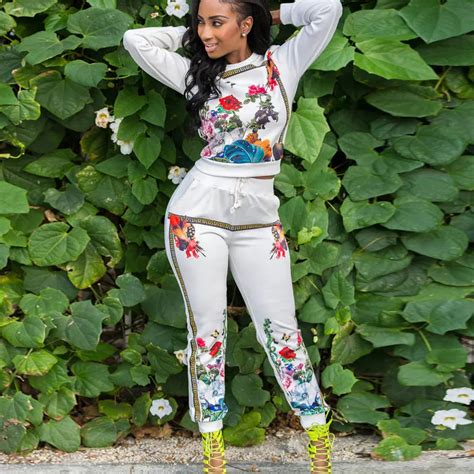 2 piece set women suit autumn hot sale 2016 new fashion europe sexy printing womens tracksuit