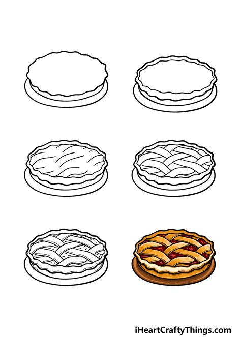 Pie Drawing How To Draw A Pie Step By Step