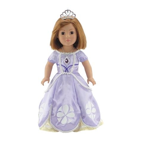 emily rose 18 inch doll clothes for american girl dolls 4 piece princess sofia doll dress